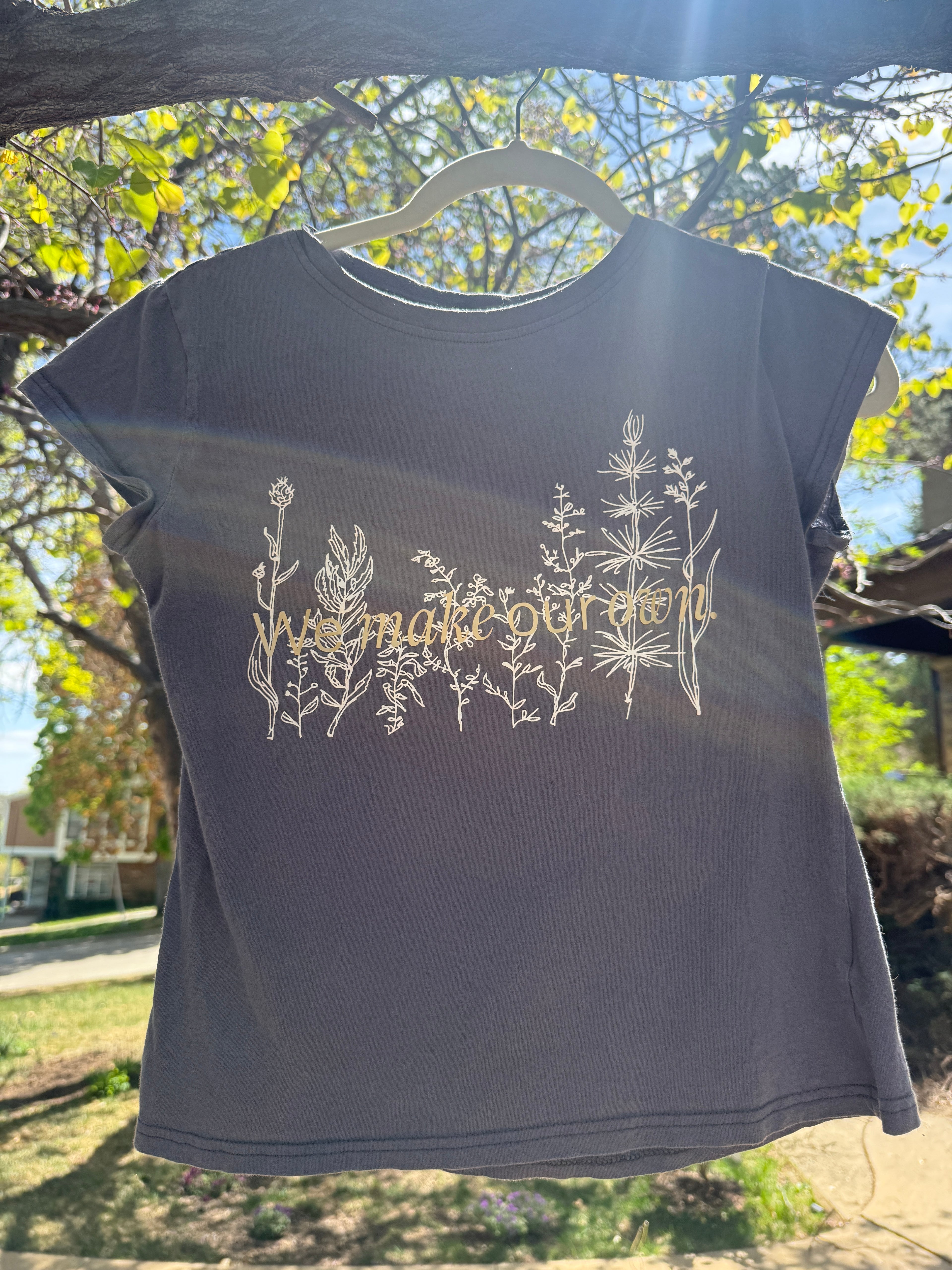 Upcycled grey baby T