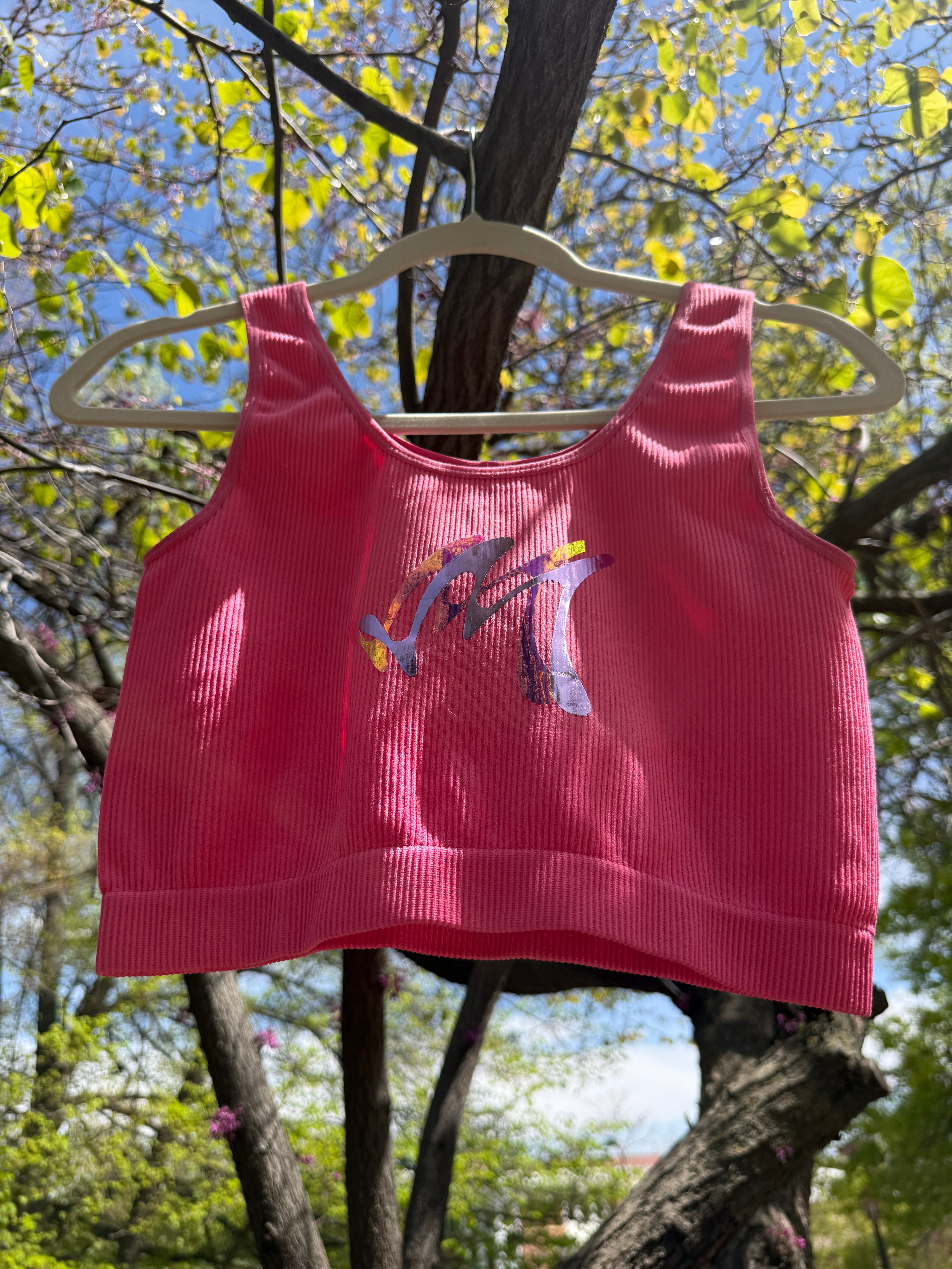 Barbie pink crop top