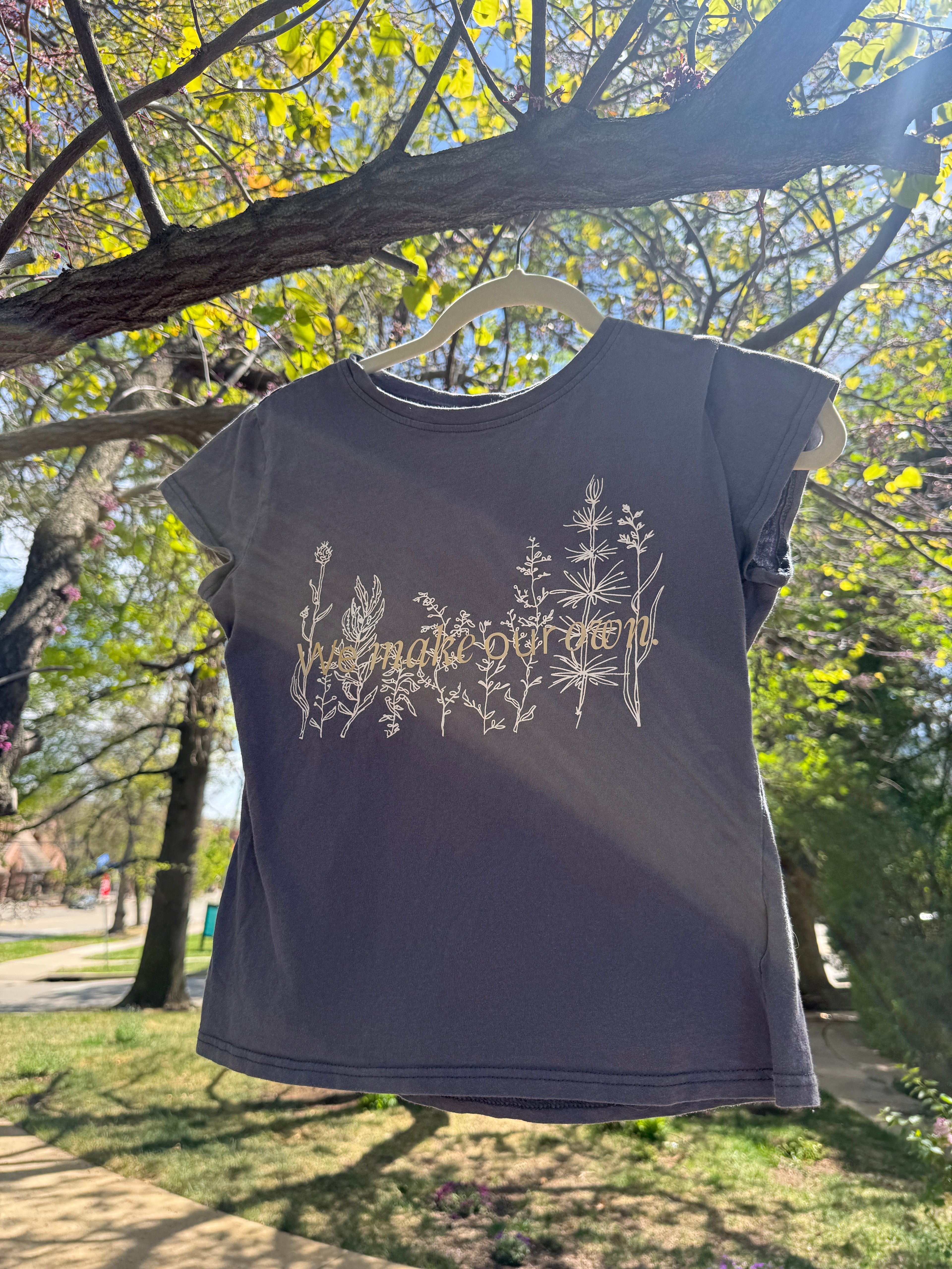 Upcycled grey baby T