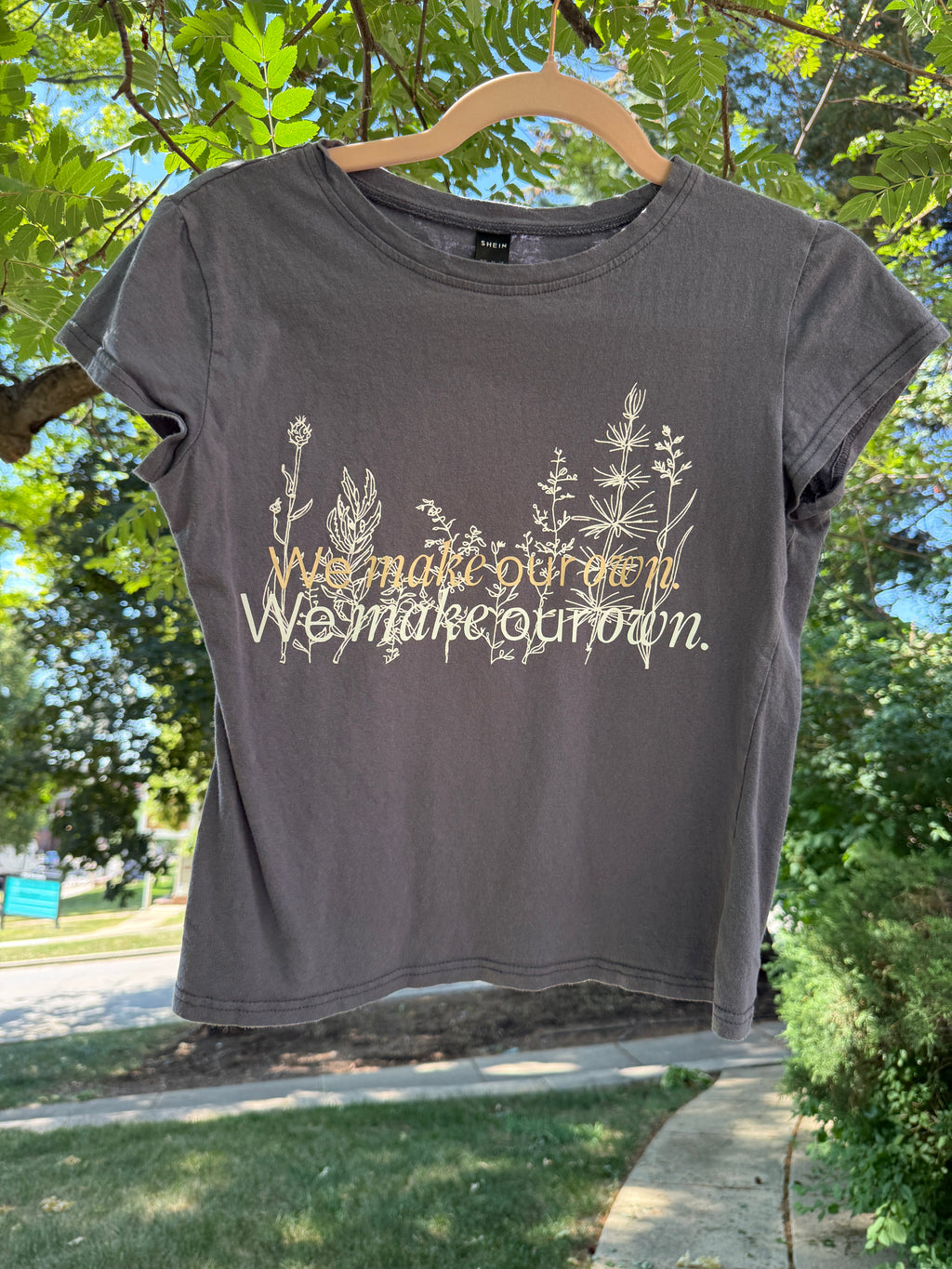 Upcycled grey baby T