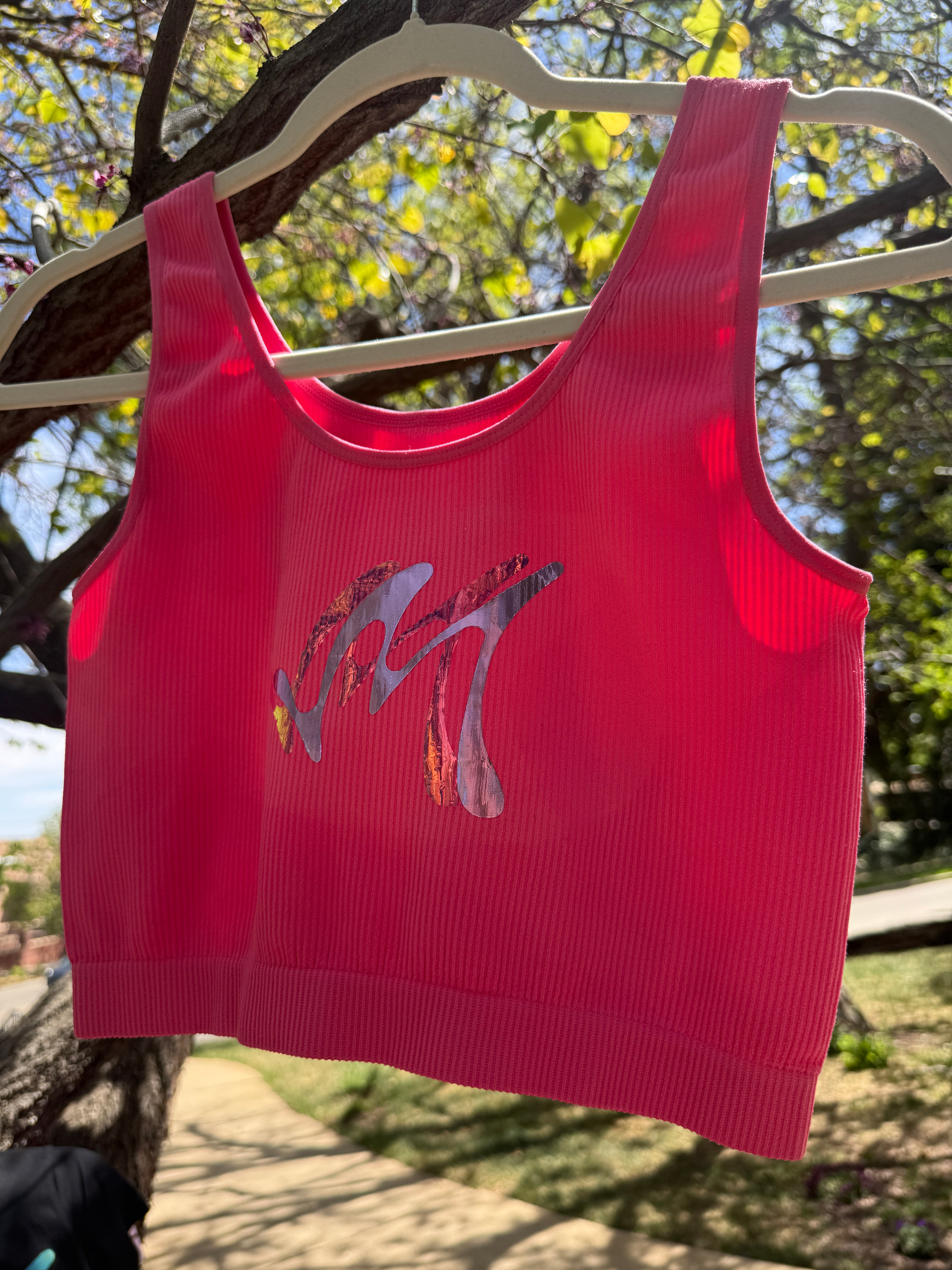 Barbie pink crop top