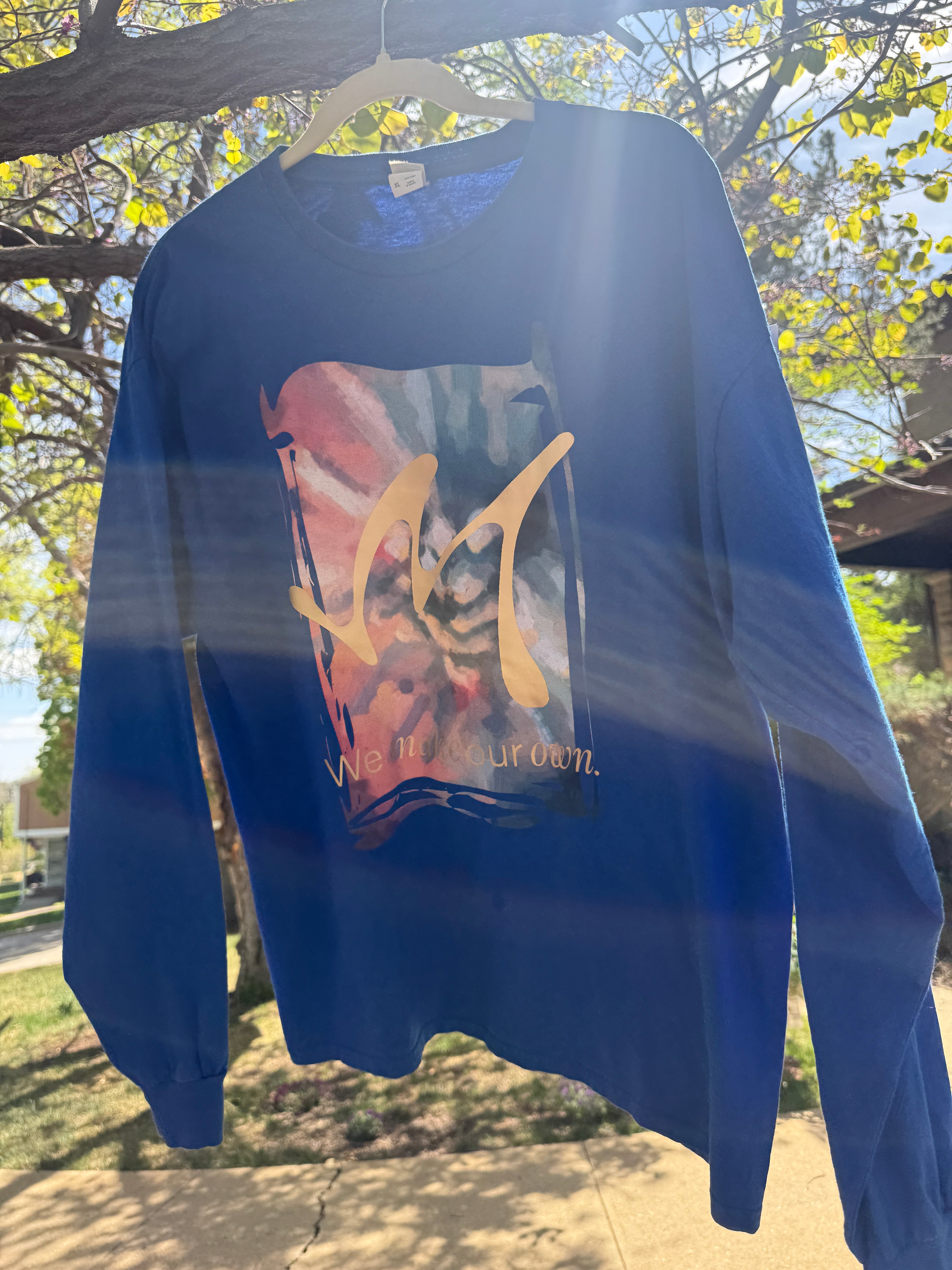 Blue upcycled long sleeve